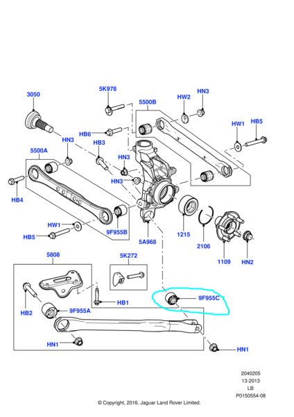 Rear Suspension Arm Bush - Freelander 2 L359 (LR001185)