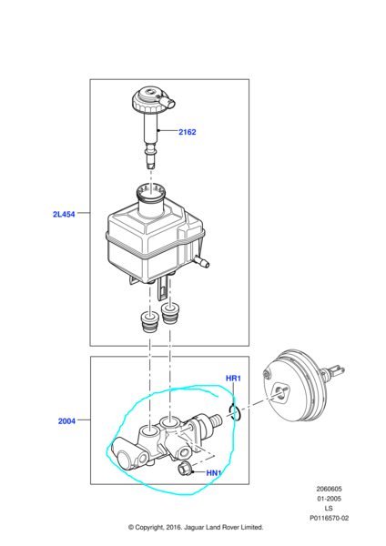 Brake Master Cylinder Repair Kit, LHD - Discovery 3 L319 (LR014528)