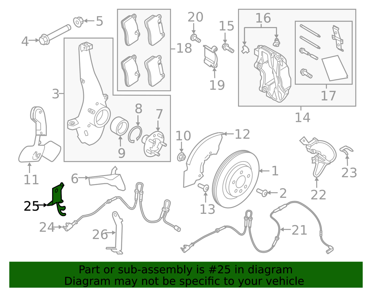 ABS Sensor Bracket Assembly (LR033463)