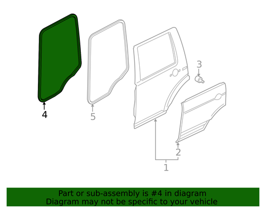 Rear Door seal on body - Discovery 3 and 4 L319 (LR044299)