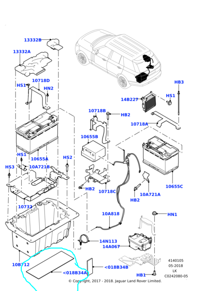 Rubber Insulator - Range Rover L405 (LR055670)