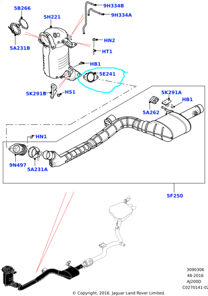 Exhaust Gasket ingenium  (LR085942)